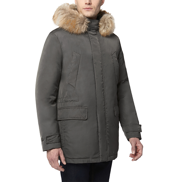 M NORWOLK PARKA - OXFORD POLYE Мужская куртка GRAY PINSTRIPE