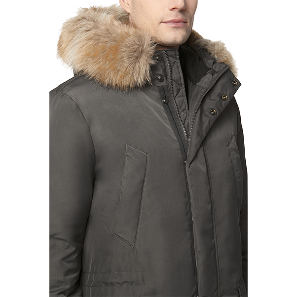 M NORWOLK PARKA - OXFORD POLYE Мужская куртка GRAY PINSTRIPE