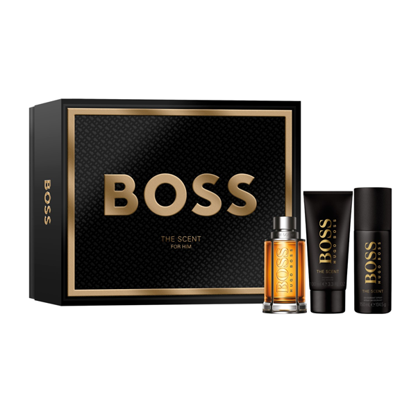 THE SCENT Набор (Туалетная вода 100 мл + гель для душа 100 мл + дезодорант-спрей 150 мл)